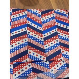 Patriotic Red White Blue Chevron Stars Stripes Cotton Fabric New